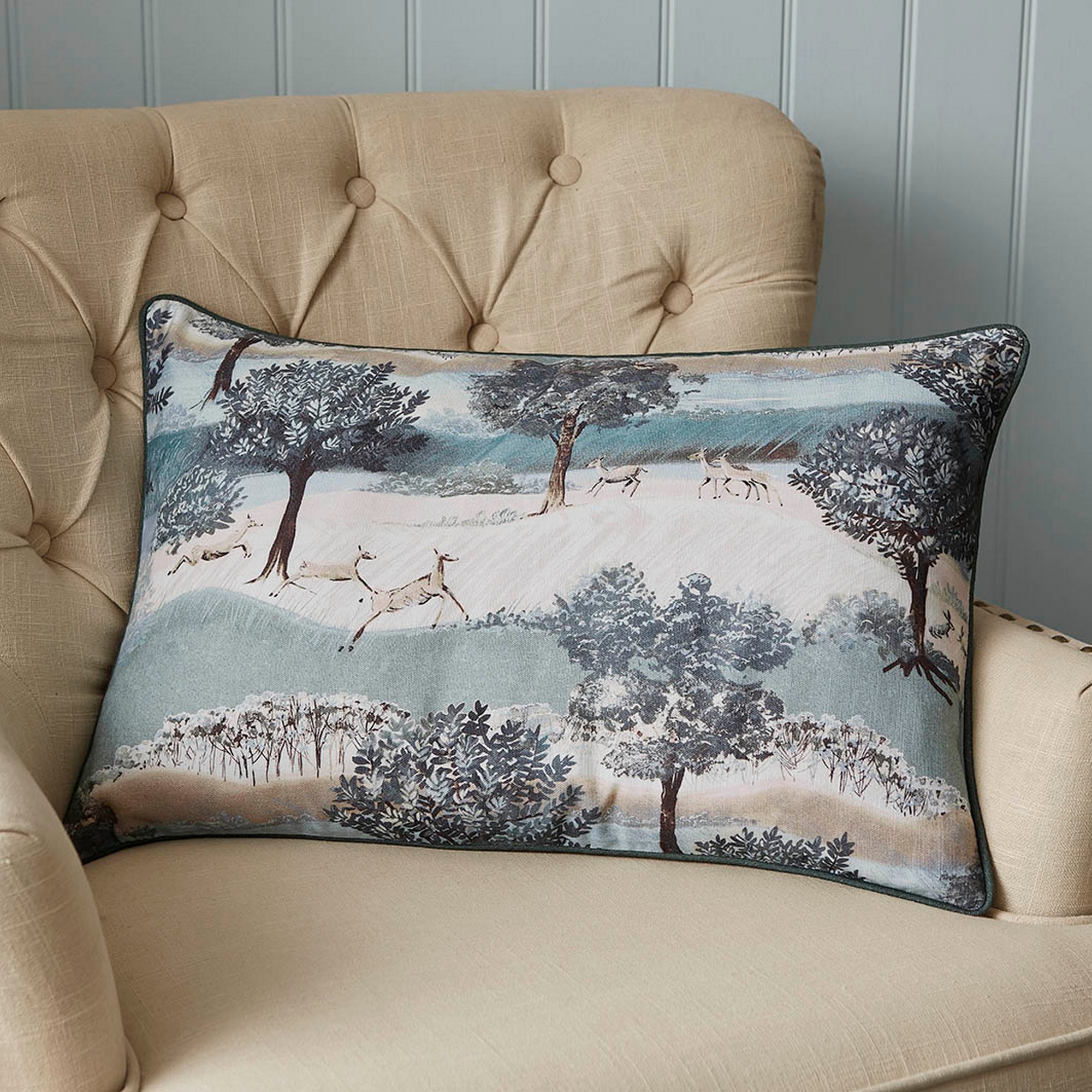 Hartington Cushion By Laura Ashley In Jade Green